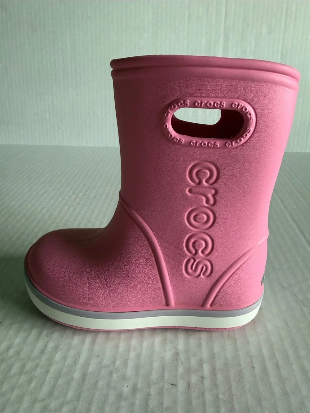 Crocs Pink Crocband Rainboots
